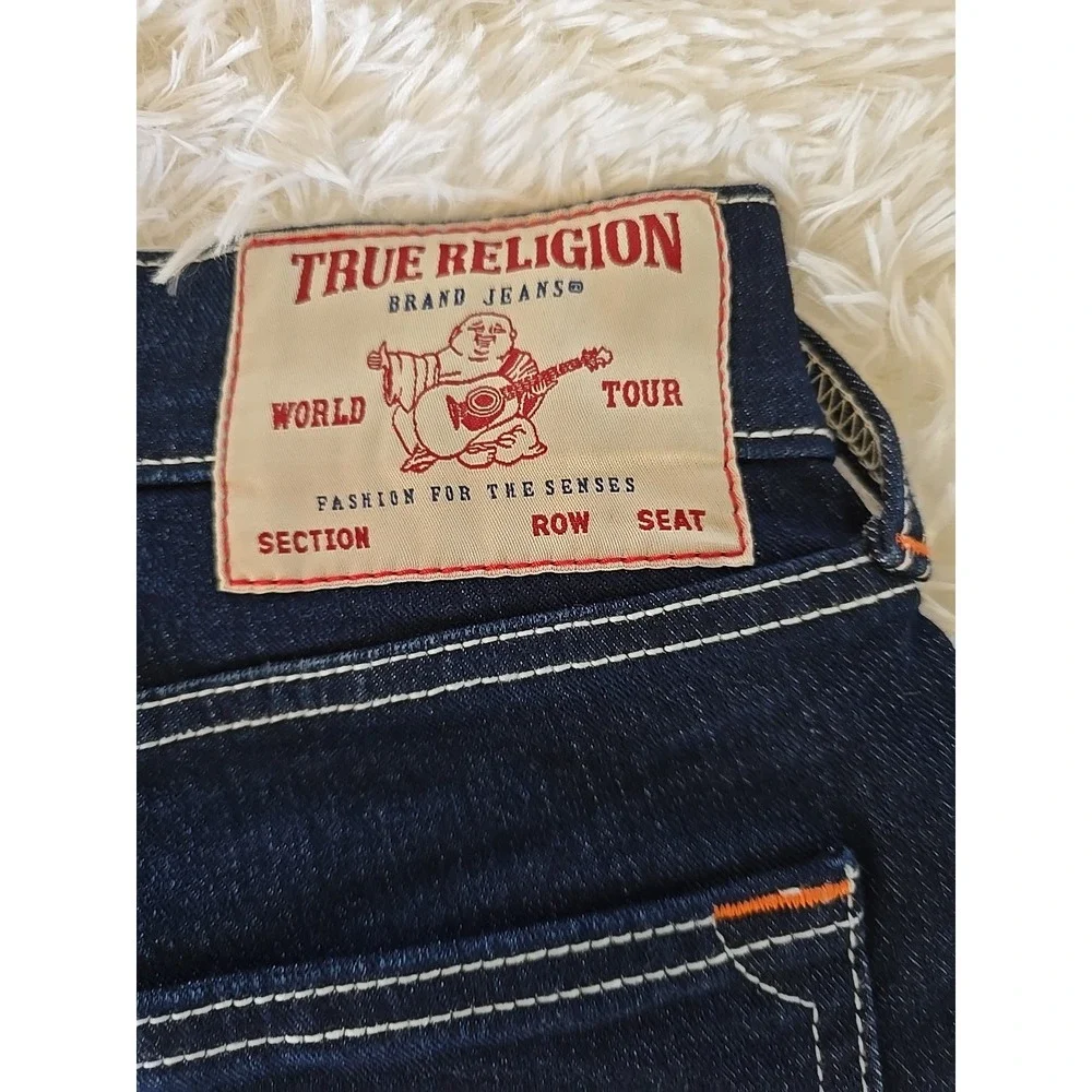 True Religion Ricky‎ Relaxed Straight Denim Shorts Size 30 Mens Blue